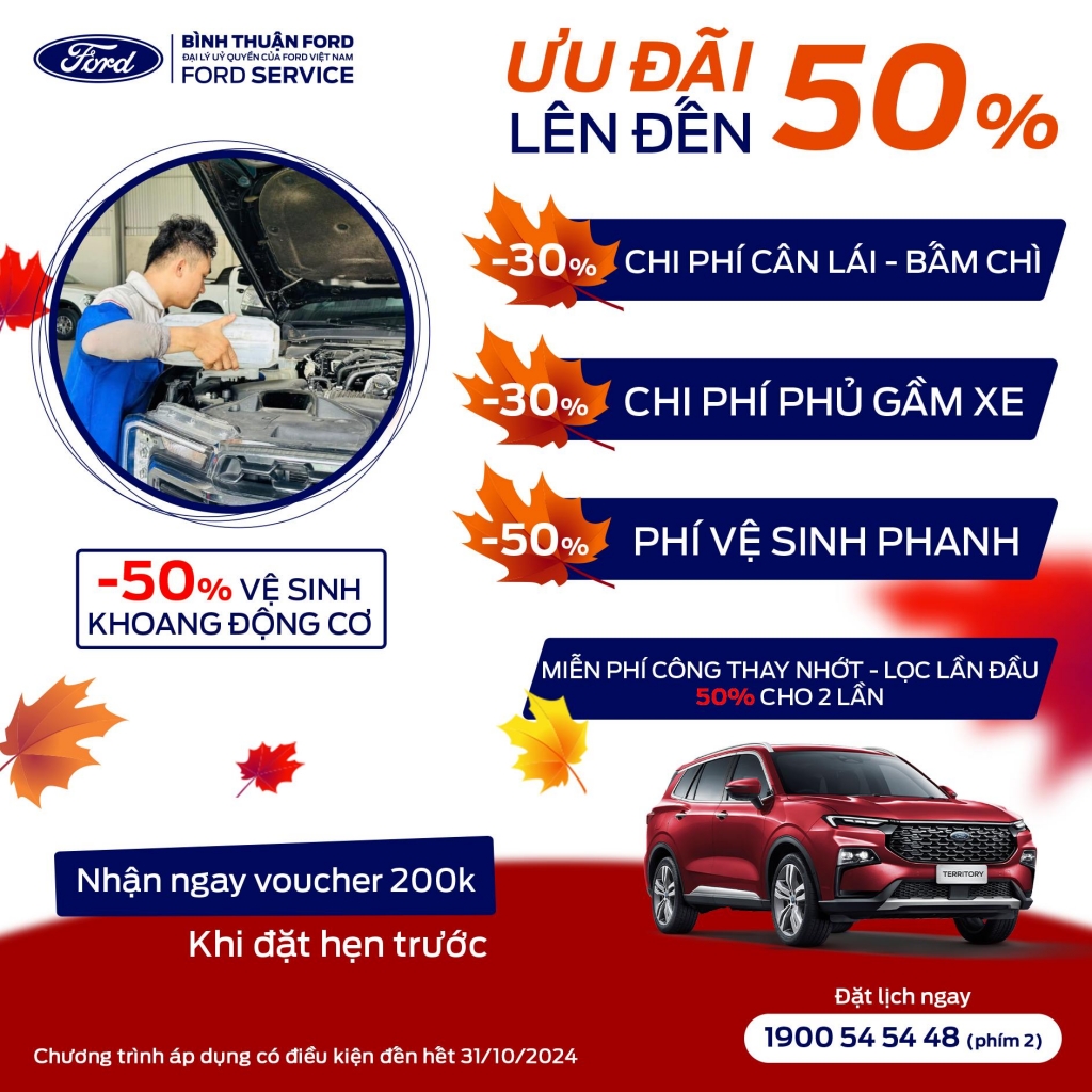Ưu đãi phí Dịch vụ đến 50%