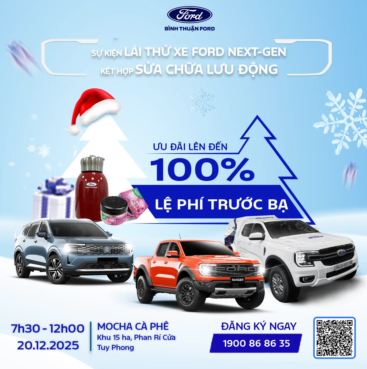 Lái thử xe Ford và Dịch vụ Lưu động tại Phan Rí Cửa ngày 15/12/2025