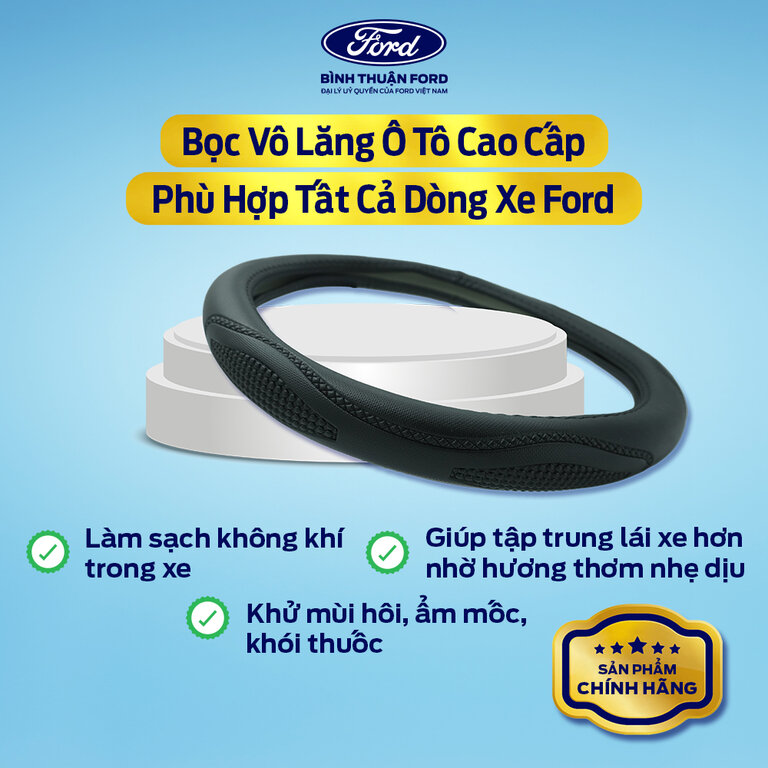 Bọc Vô Lăng Ô Tô Cao Cấp – Phù Hợp Tất Cả Dòng Xe Ford