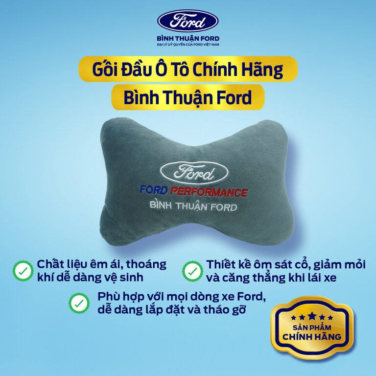 Gối Đầu Ô Tô Chính Hãng Bình Thuận Ford