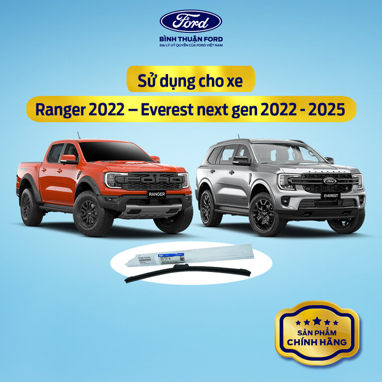 Khung gạt nước mưa, gạt mưa (Trái - Dài) Ranger – Everest next gen 2022 - 2025