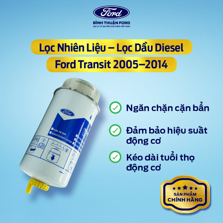 Lọc Nhiên Liệu – Lọc Dầu Diesel Ford Transit 2005–2014