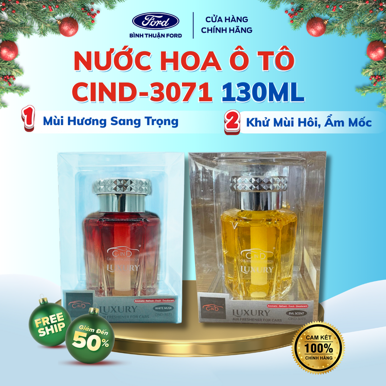 Nước hoa ô tô LUXURY CIND-3071 - 130ml | Khử mùi hôi, khói thuốc - Lưu hương lâu