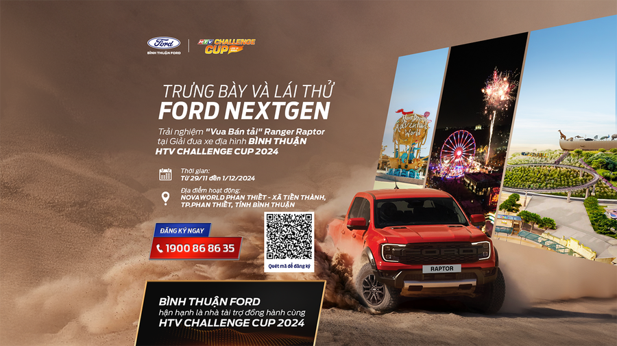 BÌNH THUẬN FORD CHÍNH THỨC TRỞ THÀNH NHÀ TÀI TRỢ CHO GIẢI ĐUA XE ĐỊA HÌNH HTV CHALLENGE CUP 2024 