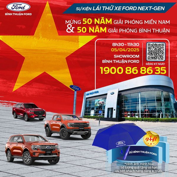 BÌNH THUẬN FORD TỔ CHỨC SỰ KIỆN LÁI THỬ MỪNG 50 NĂM GIẢI PHÓNG PHAN THIẾT BÌNH THUẬN