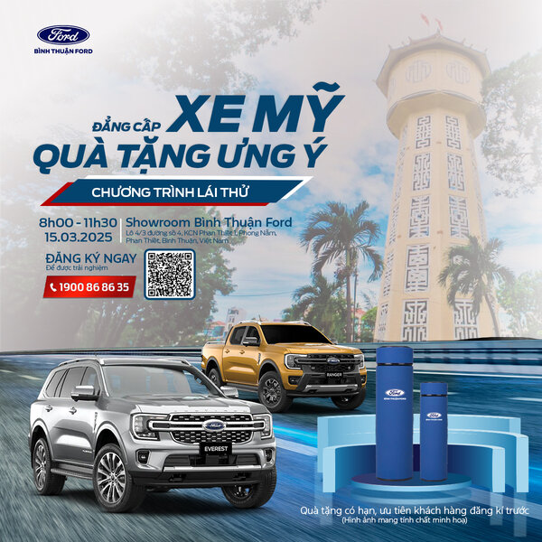 TRẢI NGHIỆM XE FORD CÙNG CHƯƠNG TRÌNH LÁI THỬ NGÀY 15/03